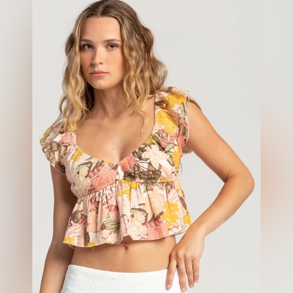 NWT - Roxy Brisa Womens Woven Top - Size L - Picture 1 of 4